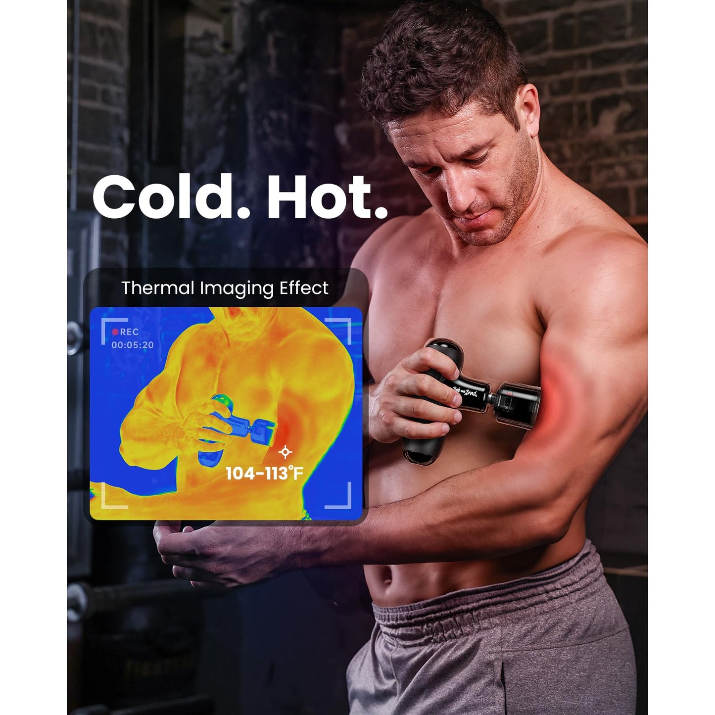 BOB AND BRAD Q2 Mini Massage Gun with Heat and Cold, Small Pocket-Sized Massager, Portable Massager, Christmas Gifts for Men Women