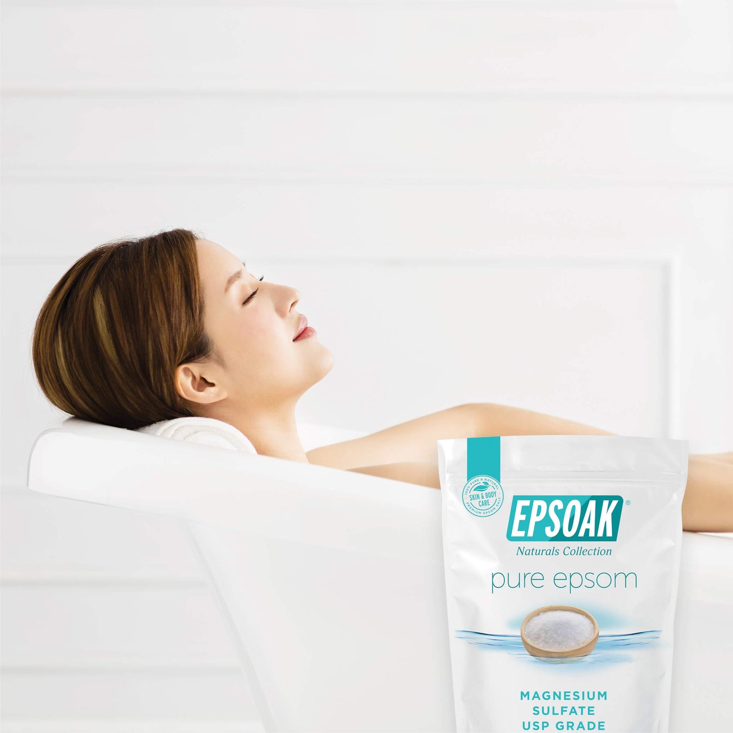 Epsoak Epsom Salt 5 Lbs - 100% Pure Magnesium Sulfate, Made in USA
