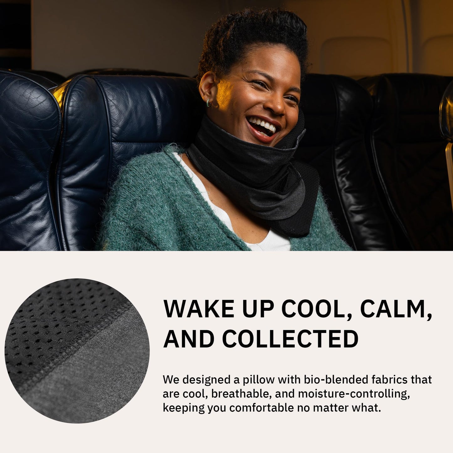 trtl Travel Pillow Cool for Neck Support- Cooling Neck Pillow with Cushioning Foam for Stability and Comfort, Breathable Fabric, Lightweight and Easy to Carry