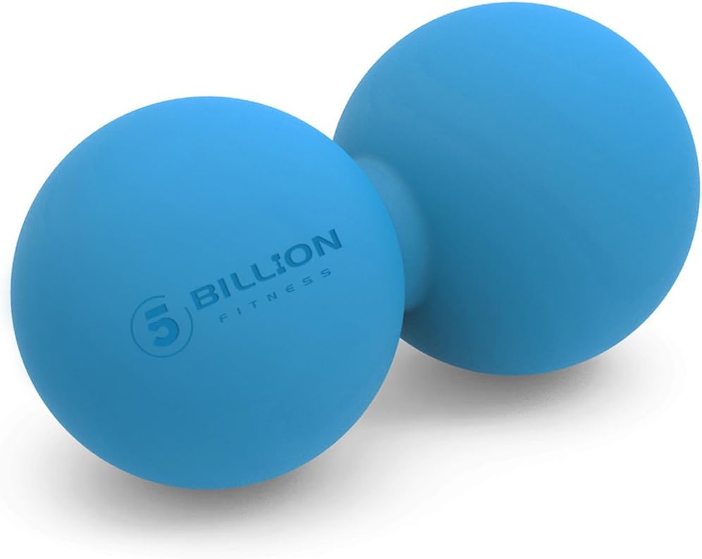 Massage Ball,5Billion Fitness Lacrosse Massage Ball for Deep Tissue Trigger Point,Peanut Massage Roller Ball for Back Leg Muscle Pain Relief Physical Therapy(Blue)