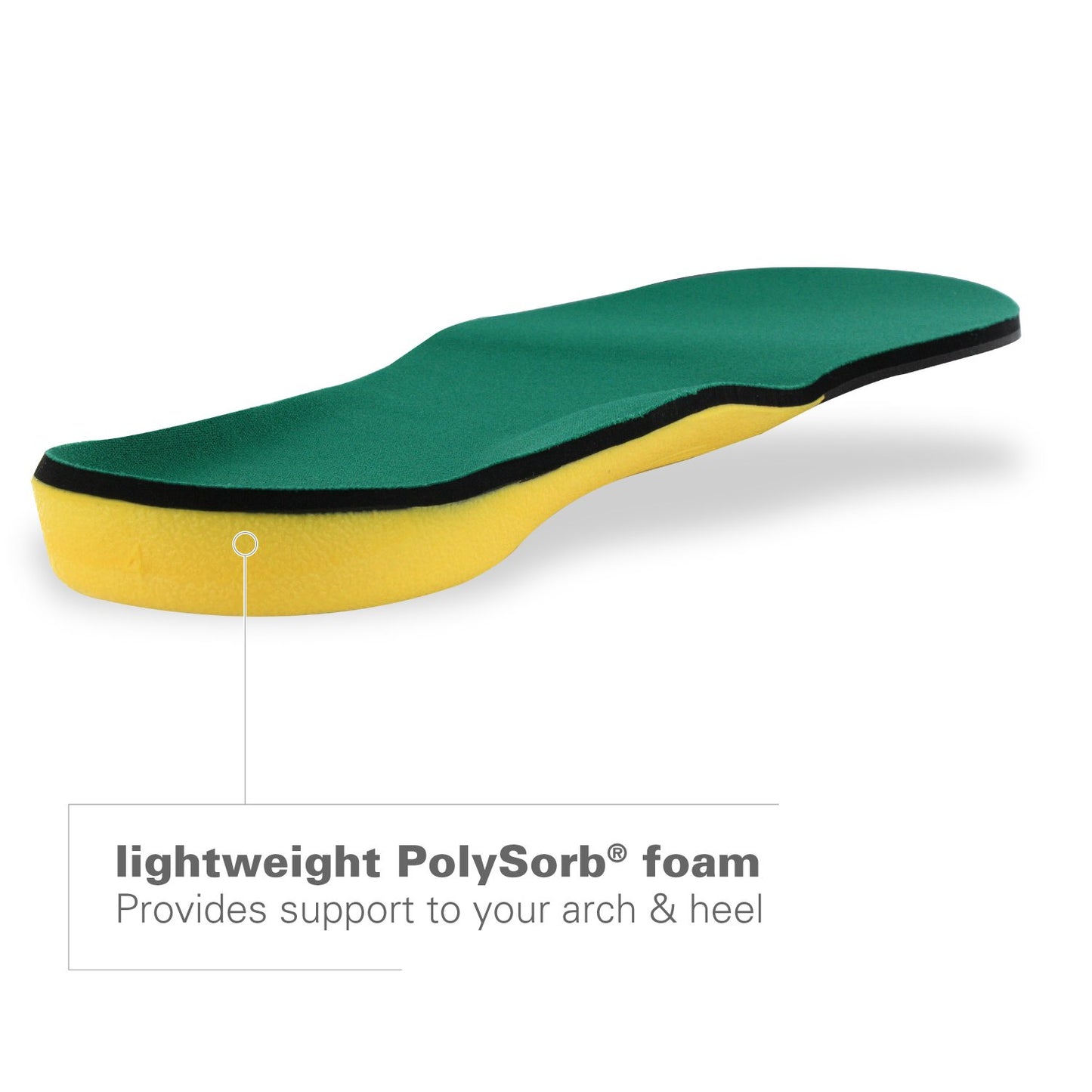 Spenco Polysorb Cross Trainer Athletic Cushioning Arch Support Shoe Insoles, Men's 14-15.5
