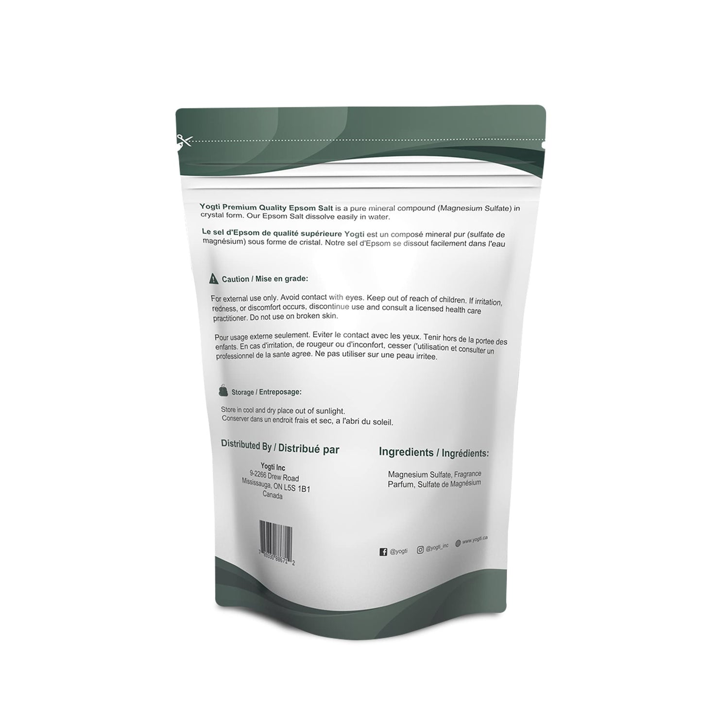 Yogti Eucalyptus Epsom Salt 10 pound