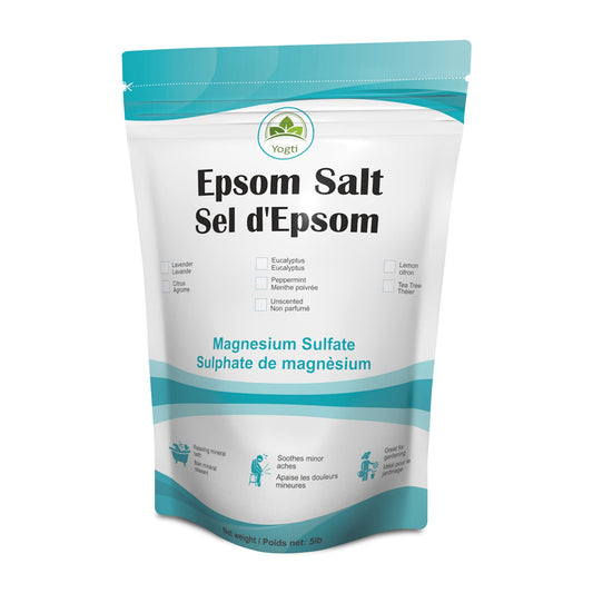 Yogti Natural Epsom Salt- Canadian Brand 5 pound