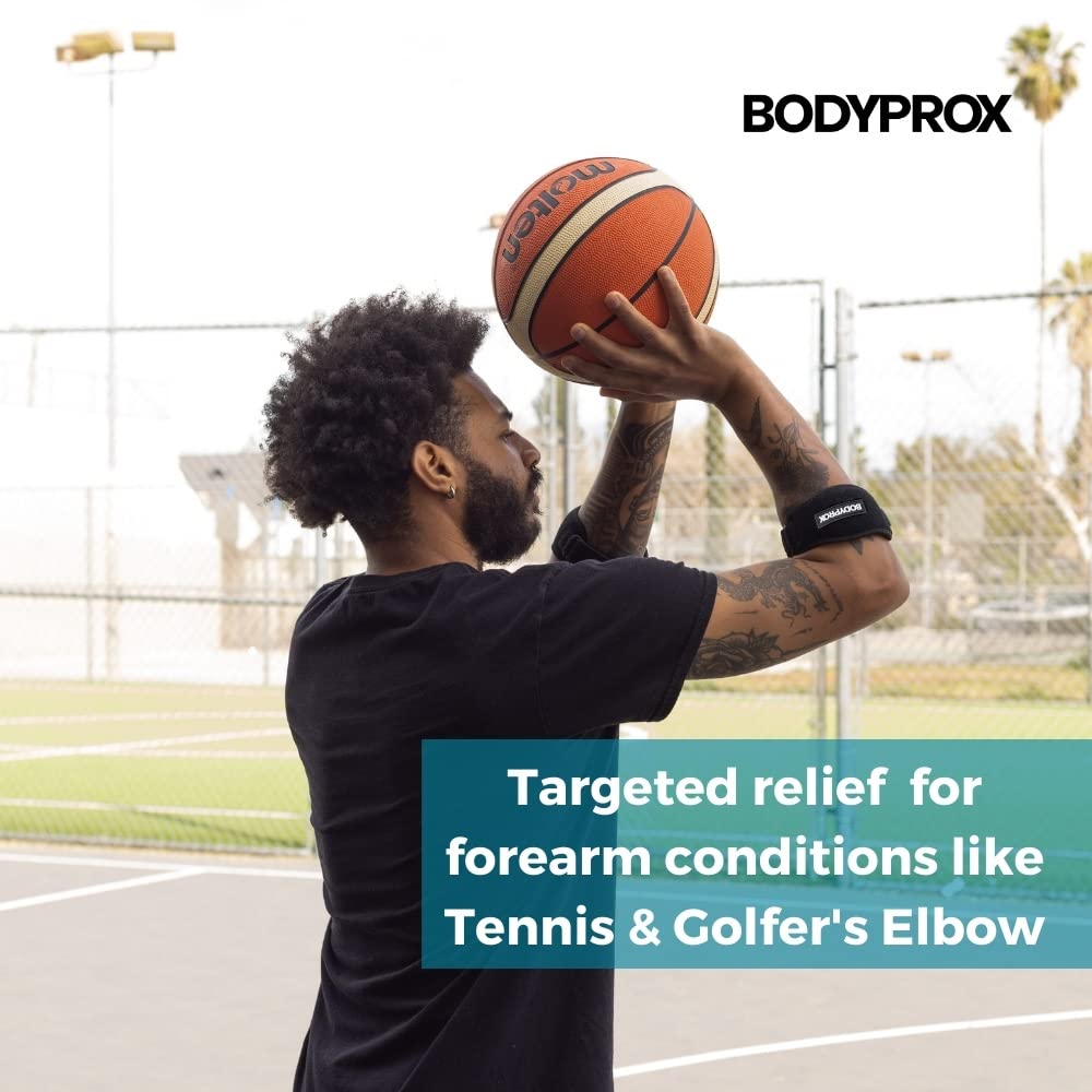 Elbow Brace 2 Pack for Tennis & Golfer's Elbow Pain Relief