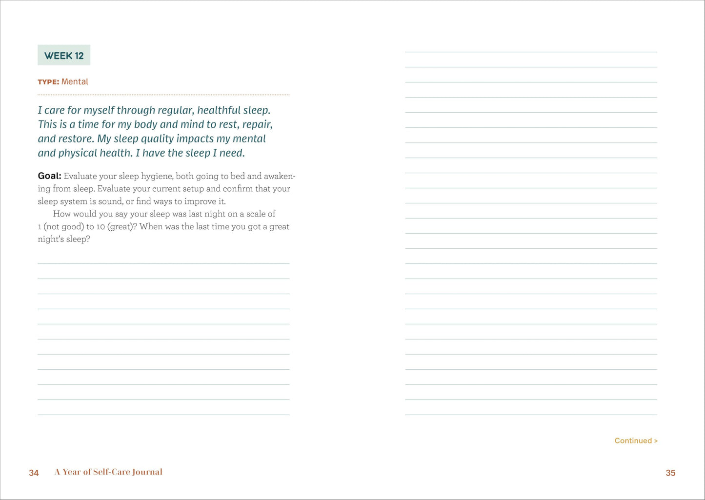 A Year of Self-Care Journal: 52 Weeks to Cultivate Positivity & Joy