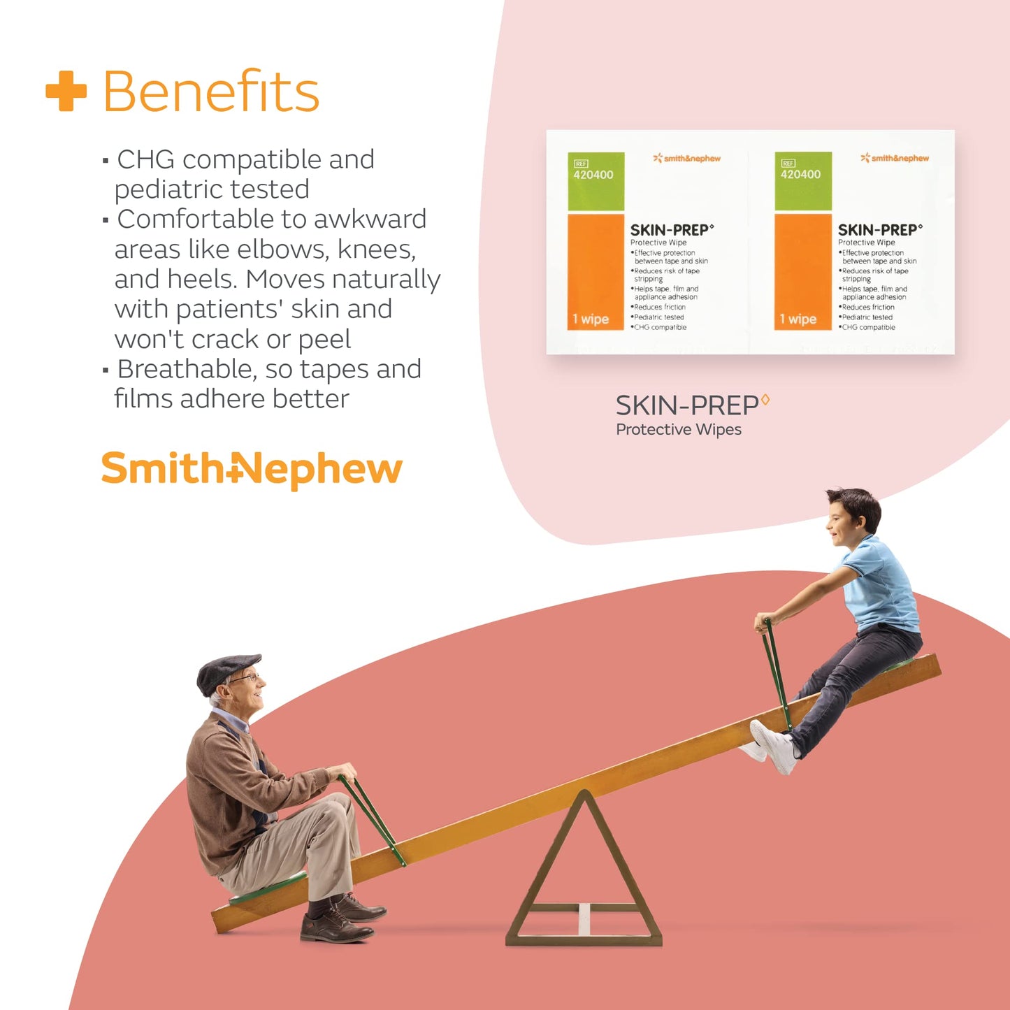 Smith & Nephew Skin-Prep Protection Dressing Wipes - 50 Count Box