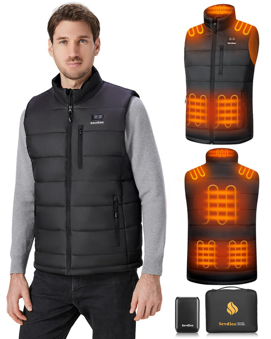 Heated Vest for Men with Battery Pack Included 7.4V 16000mAh, Warming Men's Heated Vest Electric Heating Vest Rechargeable