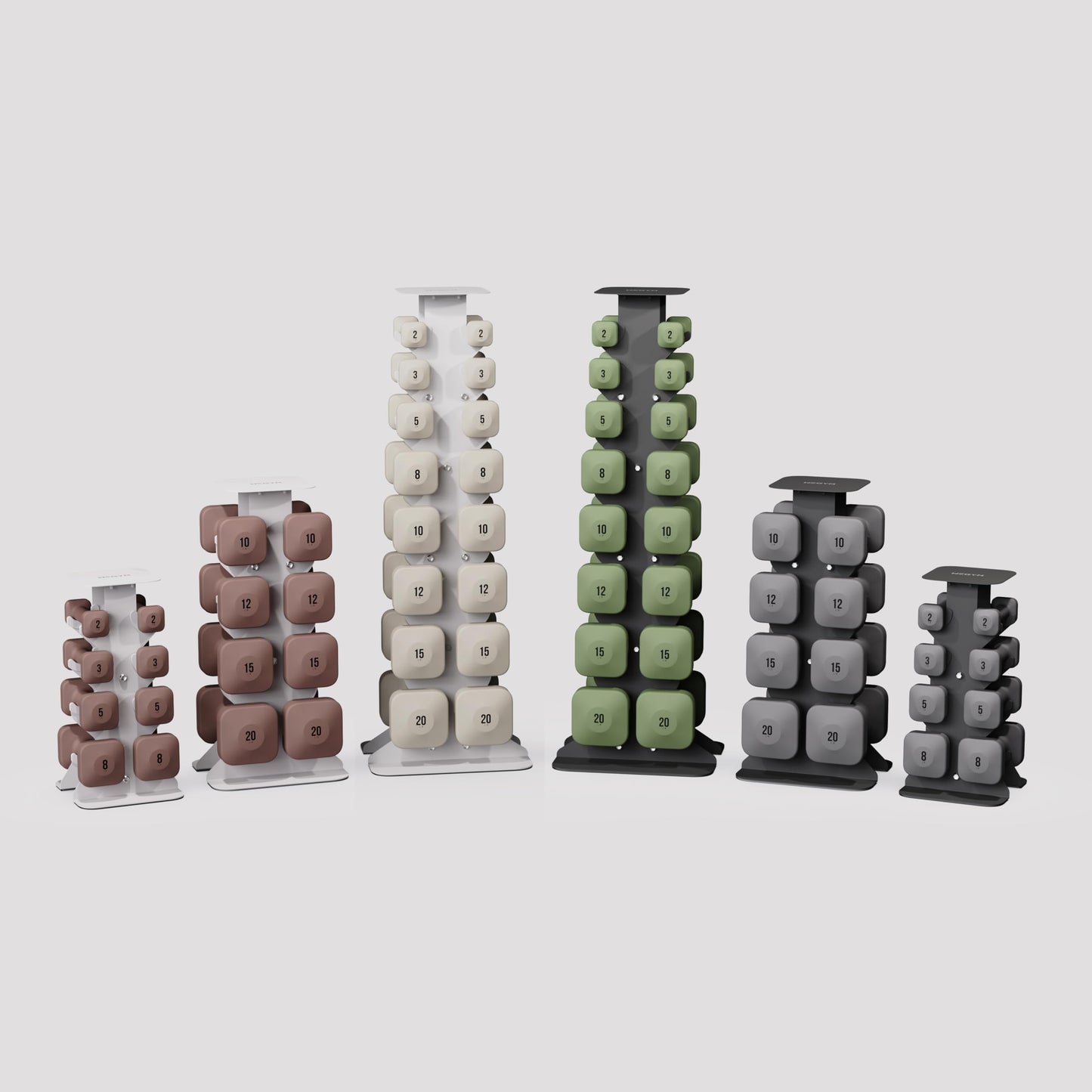 WeGym Dumbbell Racks, Space Saving Solution, Sturdy Cast Iron, Home Workout Storage, Heavy Weights Bearing, Home Strength Training