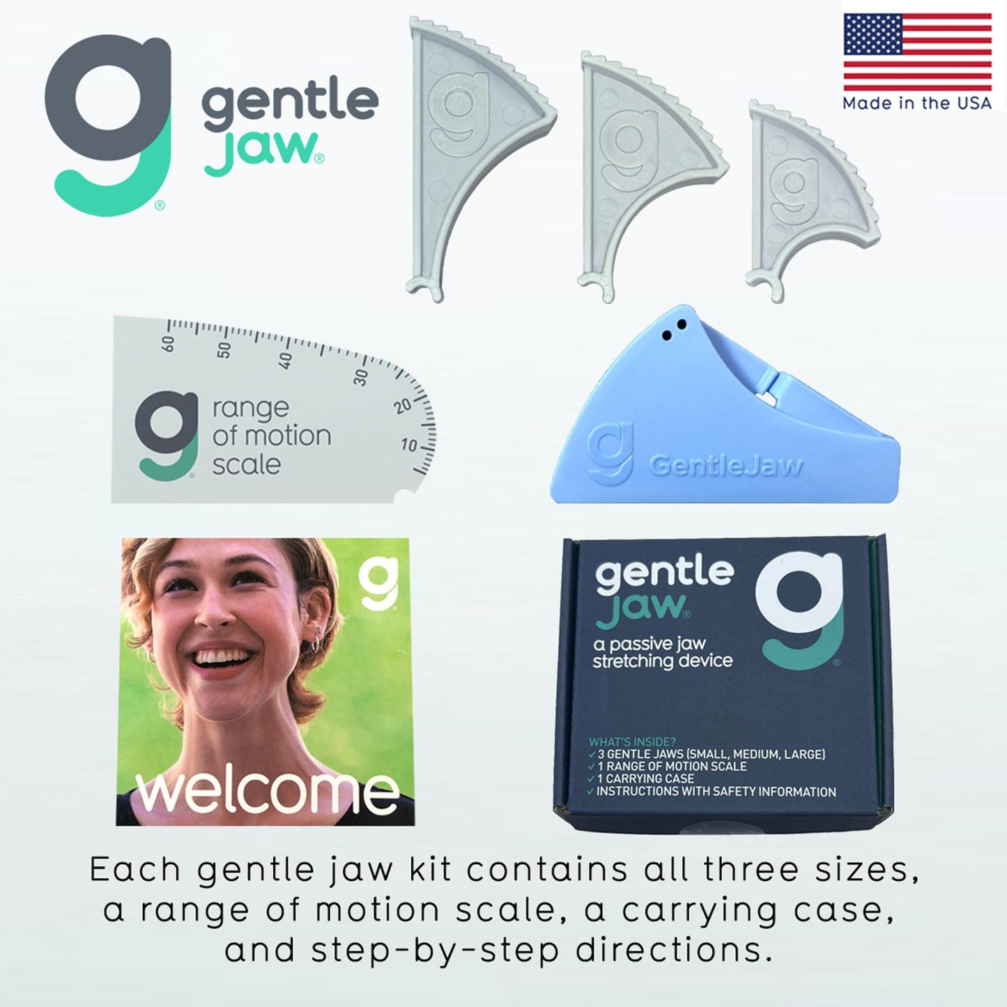 Pain Relief Device for TMJ, Grinding, Clenching, Headaches, Trismus & Bruxism caused by Tight Jaw Muscles. Use Gentle Jaw for Passive Stretching to Relax your Jaw Muscles; it is Yoga for the Jaw
