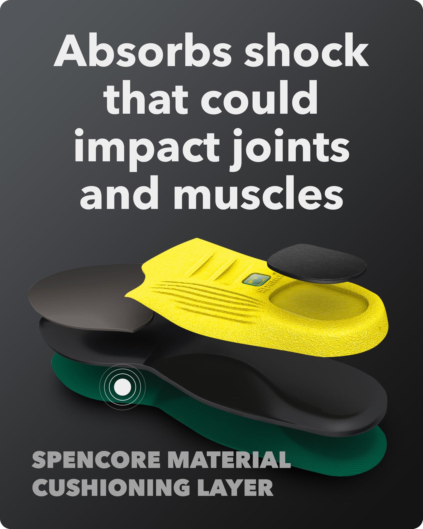 Spenco Polysorb Cross Trainer Athletic Cushioning Arch Support Shoe Insoles, Women's 7-8.5/Men's 6-7.5