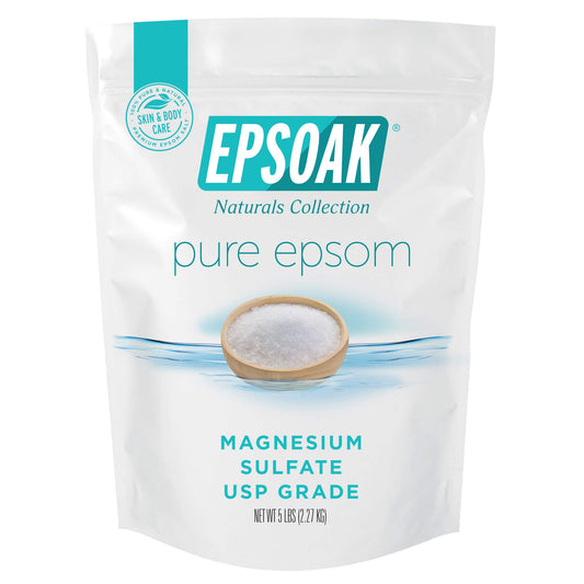 Epsoak Epsom Salt 5 Lbs - 100% Pure Magnesium Sulfate, Made in USA