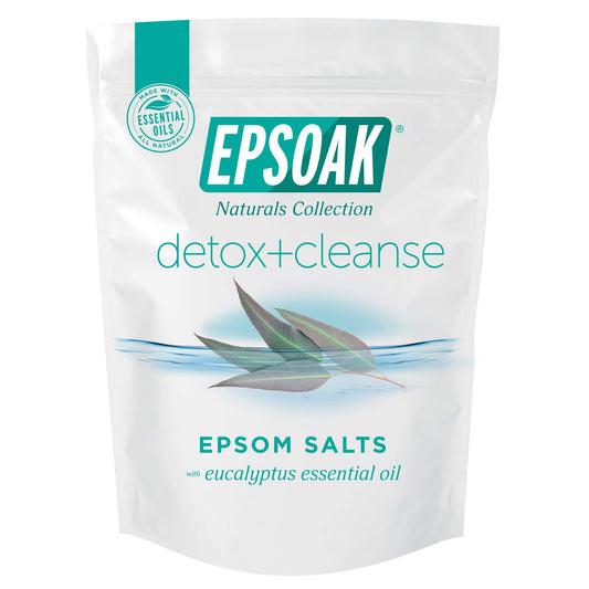 Epsoak Everyday Epsom Salts - 2 lbs. Detox + Cleanse Bath Salts - Scented Epsom Salt for Bath, Spa, Shower Feet