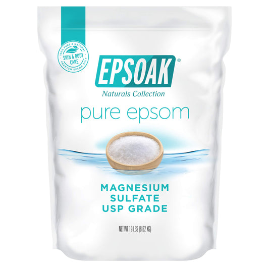 Epsoak Epsom Salt 19.75 Lbs - 100% Pure Magnesium Sulfate, Made in USA