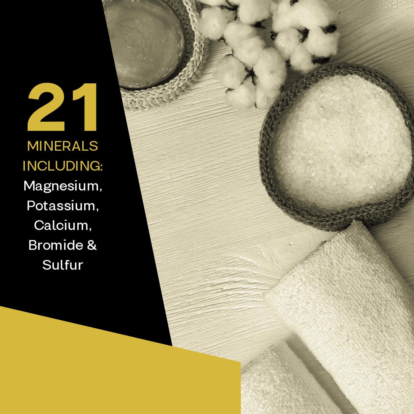 Dead Sea Salt - Spa Bath Salt - 19 Lbs Fine Grain Large Bulk Resealable Pack - 100% Pure & Natural - Used for Body wash Scrub - Soak for Women & Men for Skin Issues.