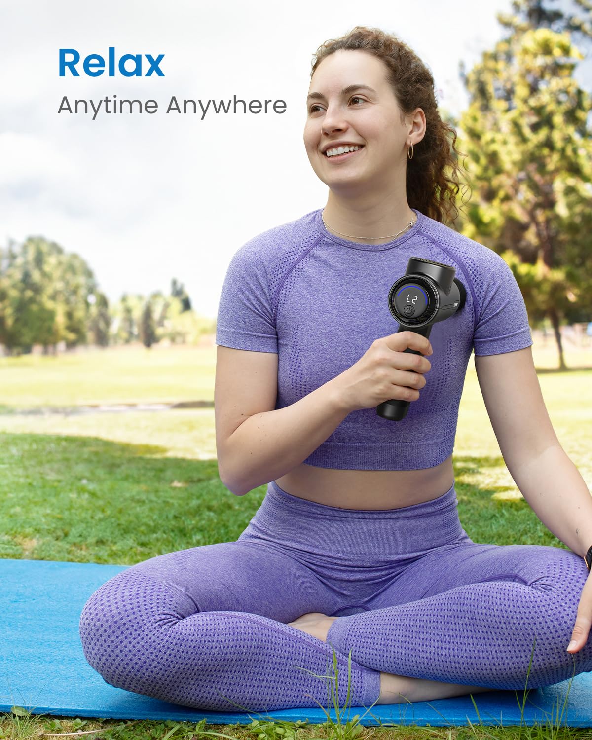 RENPHO Massage Gun, Powerful Massager Gun for Athletes, Percussion Massage Gun, Portable Hand held Electric Massager for Back, Carry Case, Gifts for Men Women, Active