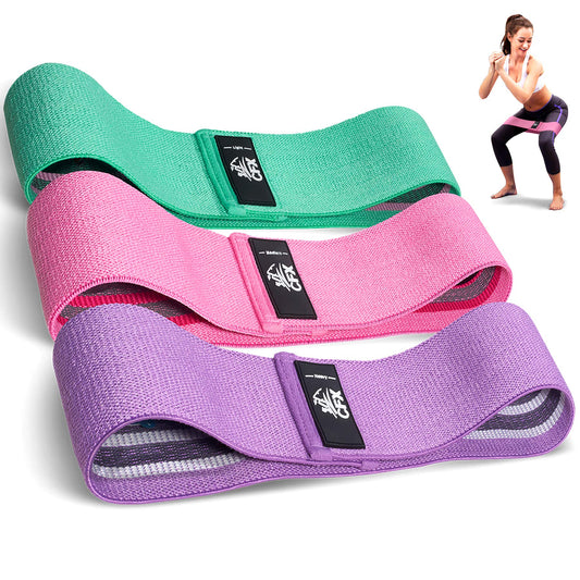 CFX Resistance Bands 3 Sets, Premium Exercise Loops with Non-Slip Design for HIPS & Glutes, 3 Resistance Level Workout Booty Bands for Women and Men