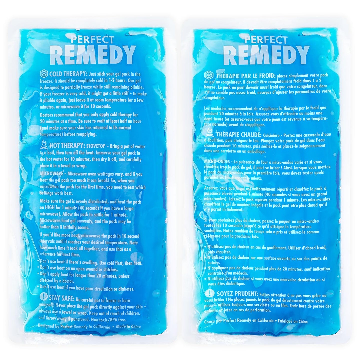 2 Pack Gel Ice Packs for Injuries,Reusable Gel Ice Packs for Muscle Pain,Cold & Hot Pack for Pain Relief,Ice Pack for Knee & Back/Neck Ice Pack,Hot Water Bottles Alternative (Blue, Large)