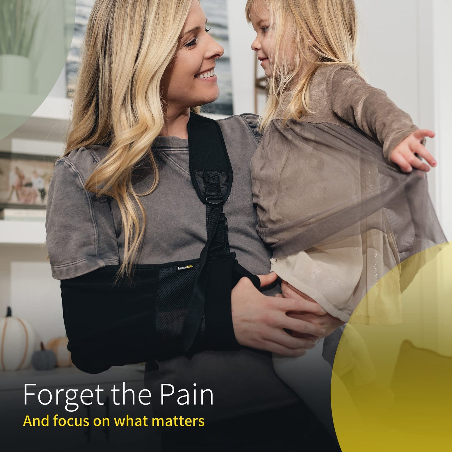 BraceUP Arm Sling Adjustable Arm Support for Broken Fractured Arm and Elbow