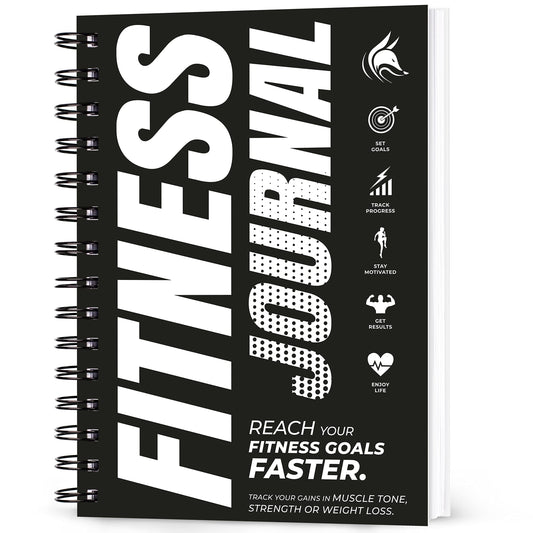 Clever Fox Fitness & Workout Journal/Planner Daily Exercise Log Book to Track Your Lifts, Cardio, Body Weight Tracker – Spiral–Bound, Laminated Cover, Thick Pages, A5 (Ocean Blue)