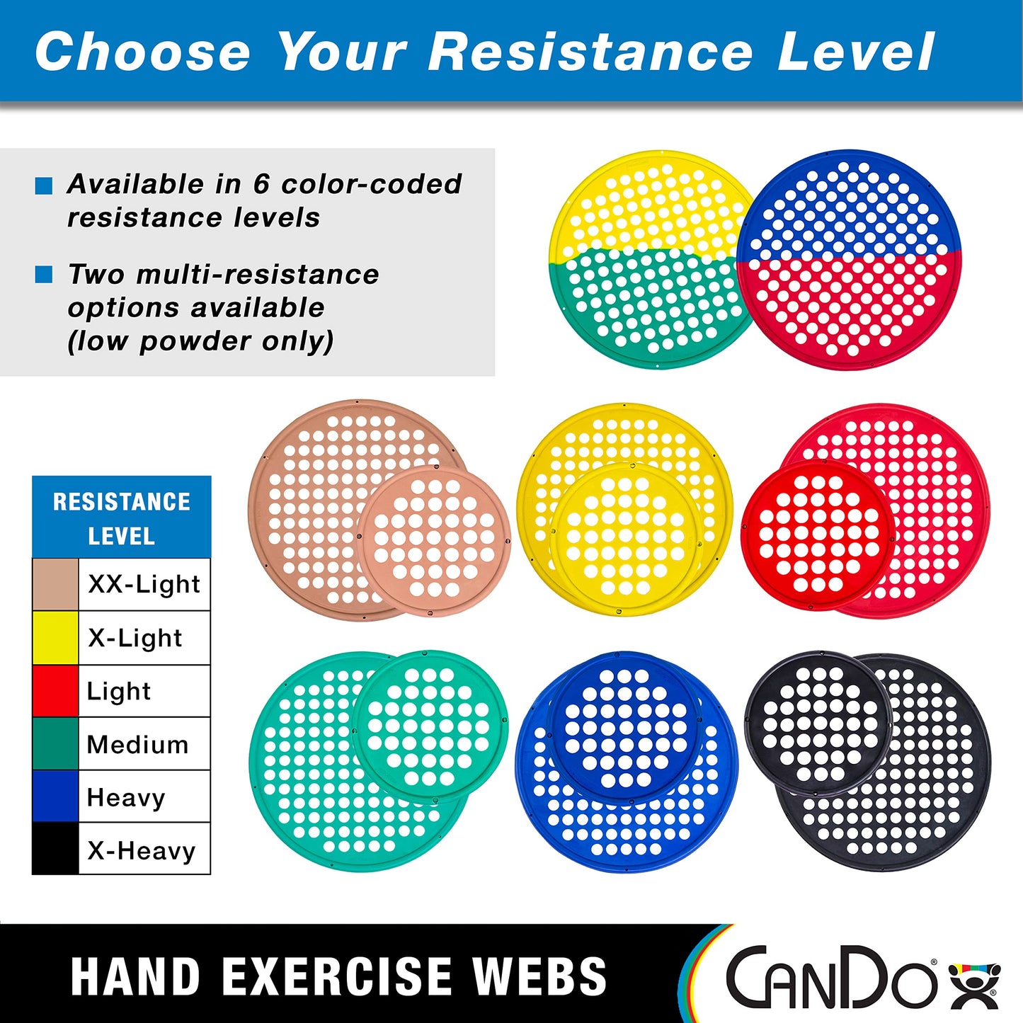 Fabrication Enterprises Cando Extension/Flexion Web, Green, Latex-Free, 14" 1 Count
