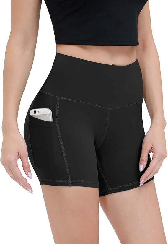 ALONG FIT 5" Biker Shorts for Women with Pockets High Waisted Workout Gym Yoga Compression Short Squat Proof Leggings