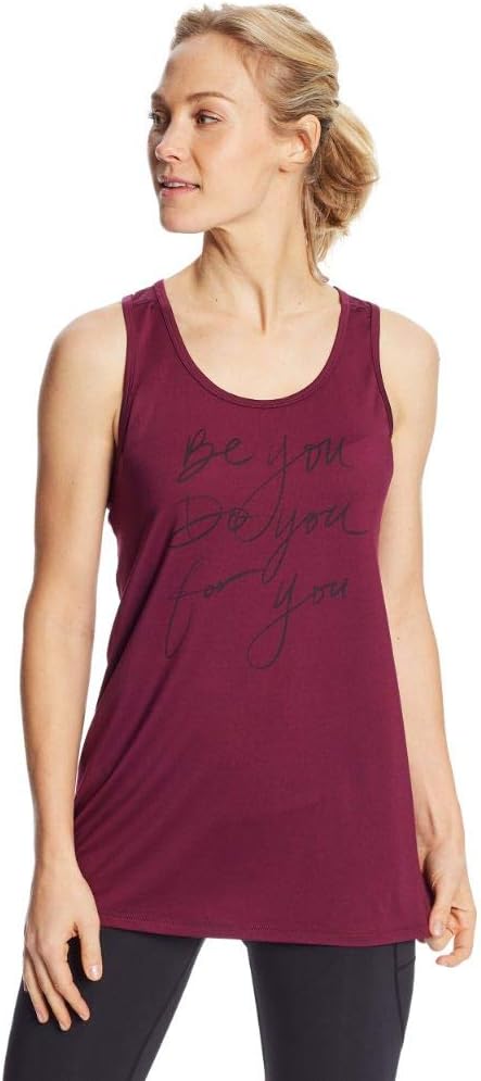 C9 Champion Women's Graphic Tank, Dark Berry Purple/BE YOU DO YOU FOR YOU