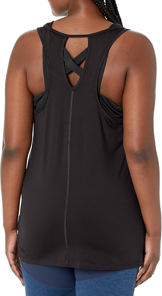 C9 Champion Women's Graphic Tank, Ebony/PRETTY POWERFUL
