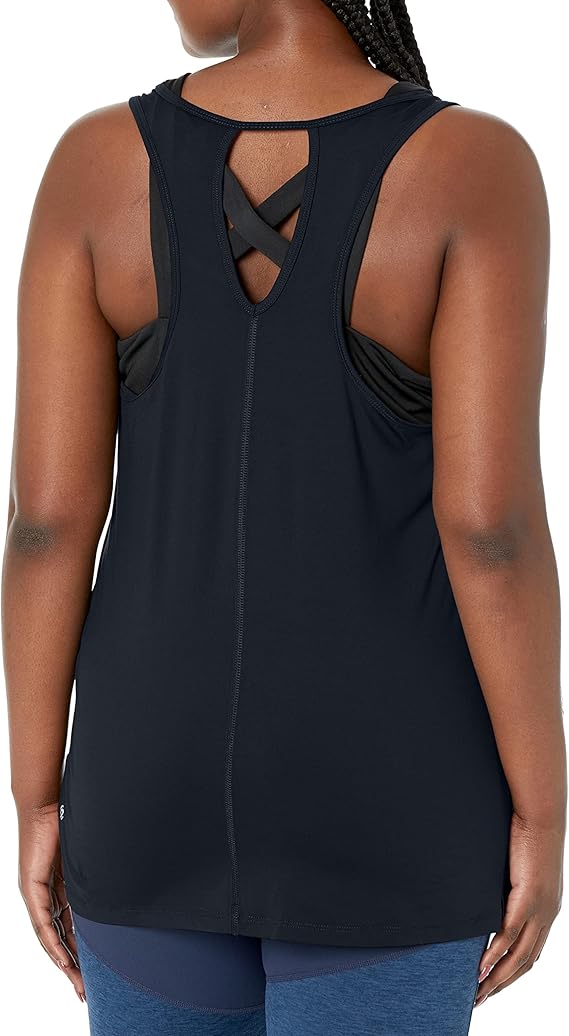C9 Champion Women's Graphic Tank, Ebony/STAY BALANCED