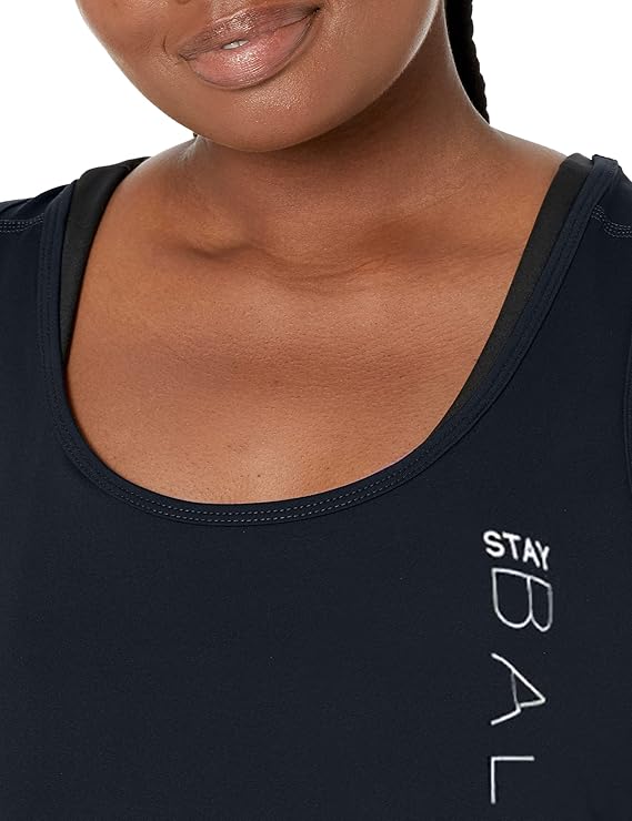 C9 Champion Women's Graphic Tank, Ebony/STAY BALANCED